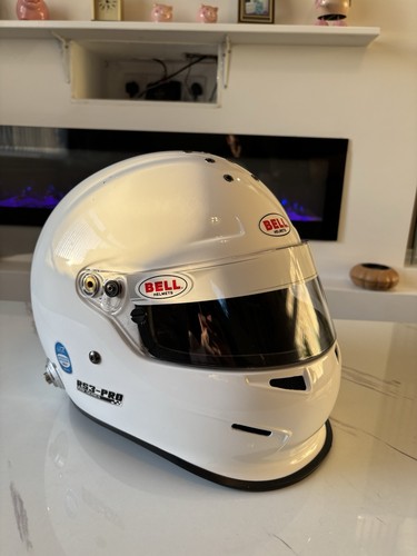 Bell white racing helmet - ,, 60